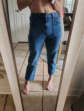 Sincerely Jules Blue High-Rise Ankle Cropped Jeans